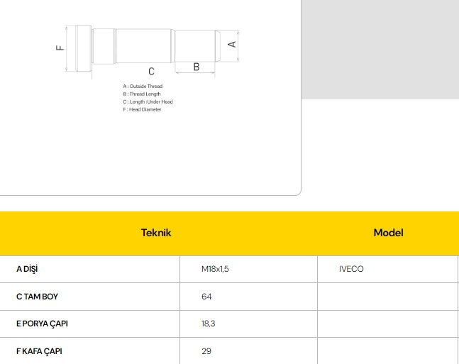 BİJON 50 NC ARKA ÖZEL SOMUNSUZ  